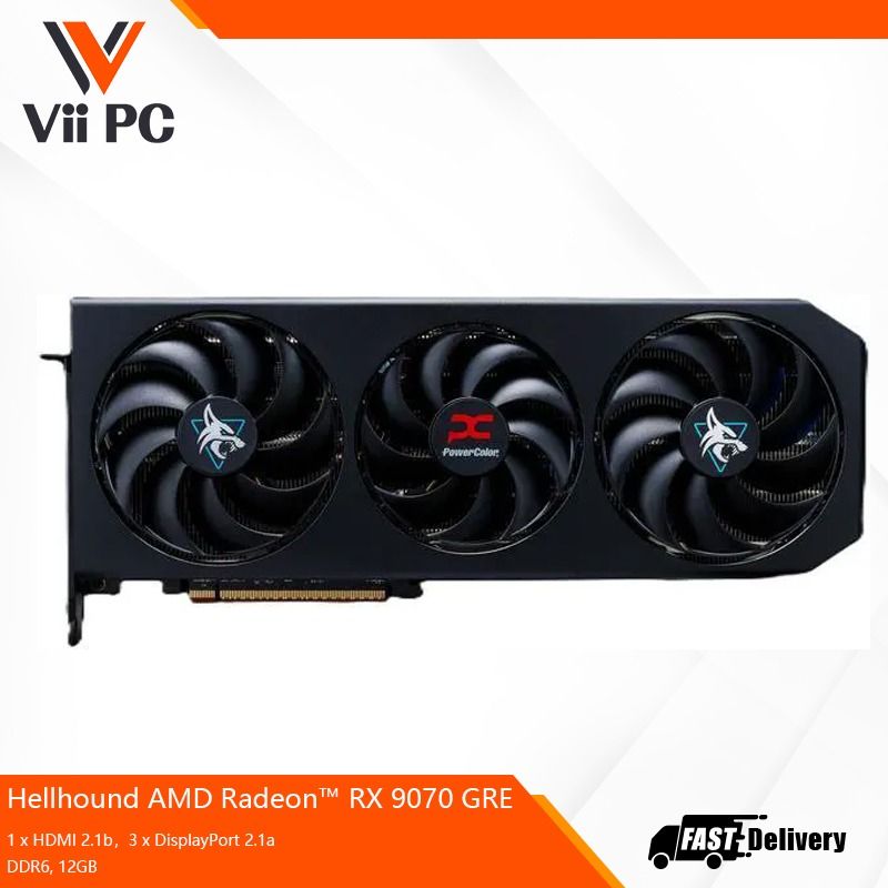 Powercolor Hellhound AMD Radeon™ RX 9070 GRE 12GB GDDR6