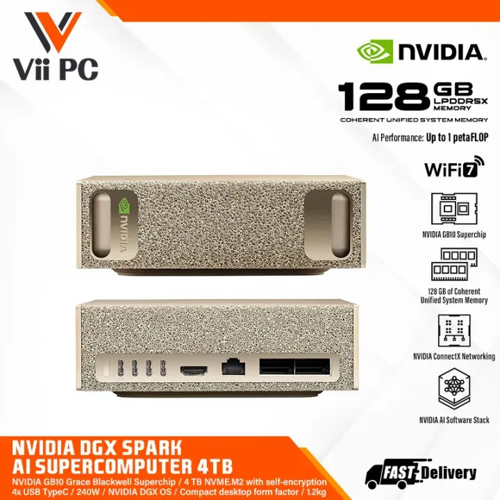 NVIDIA DGX Spark AI Server Enterprise GPU Computing Platform 4TB 128GB AI DESKTOP (1 YEAR WARRANTY)