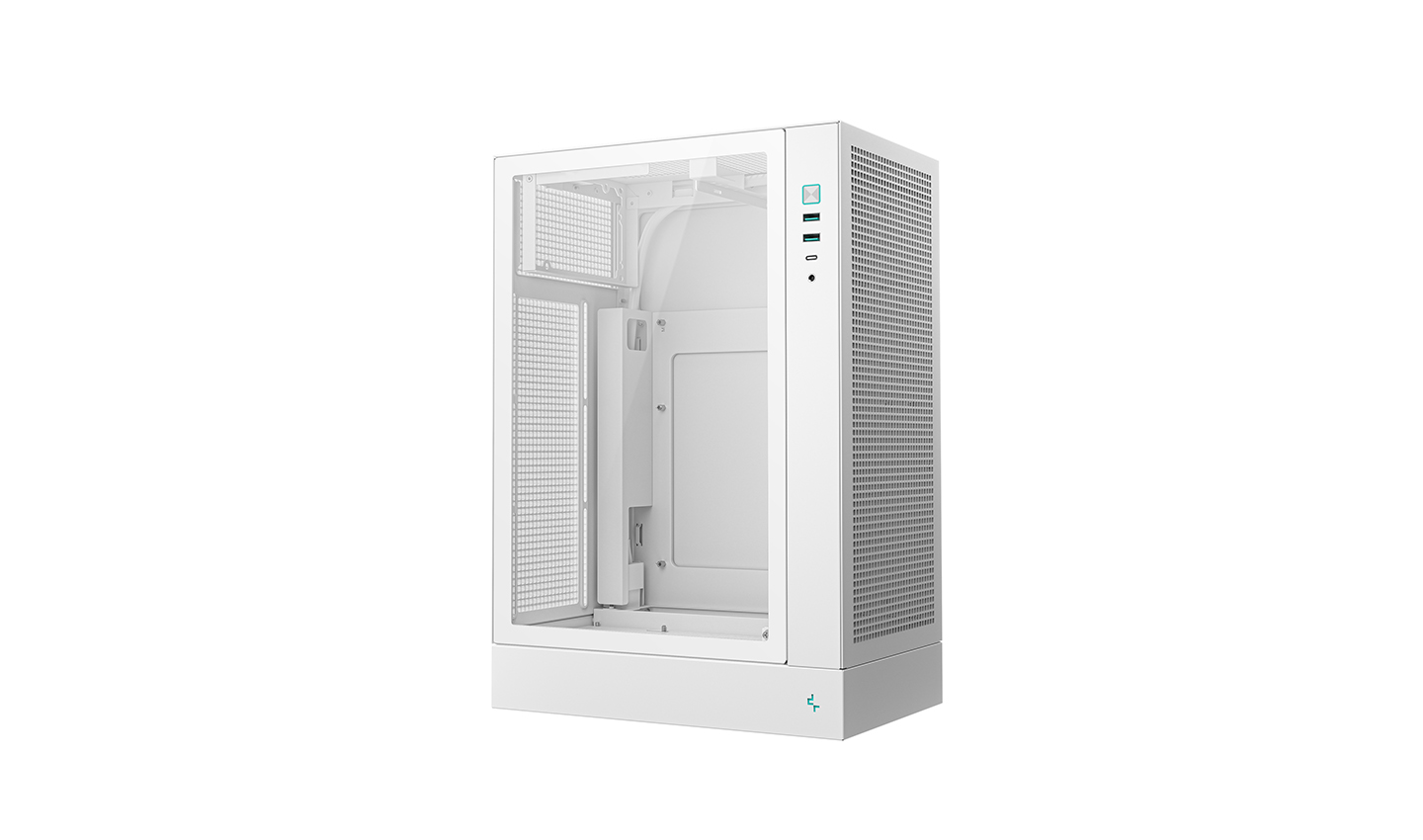 DeepCool CH170 PLUS Vertical Mid-Tower Case (Black/White)