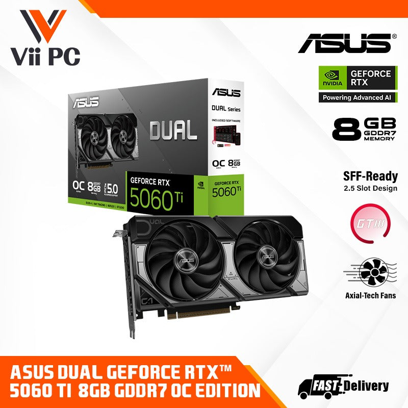 ASUS Dual GeForce RTX™ 5060 Ti 8GB GDDR7 OC Edition DDR7 Gaming