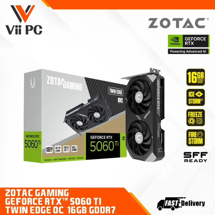 ZOTAC GAMING GeForce RTX 5060 Ti / 5060TI / 5060 TI 8GB OR 16GB Twin Edge OC DDR7 GAMING GRAPHIC CARD