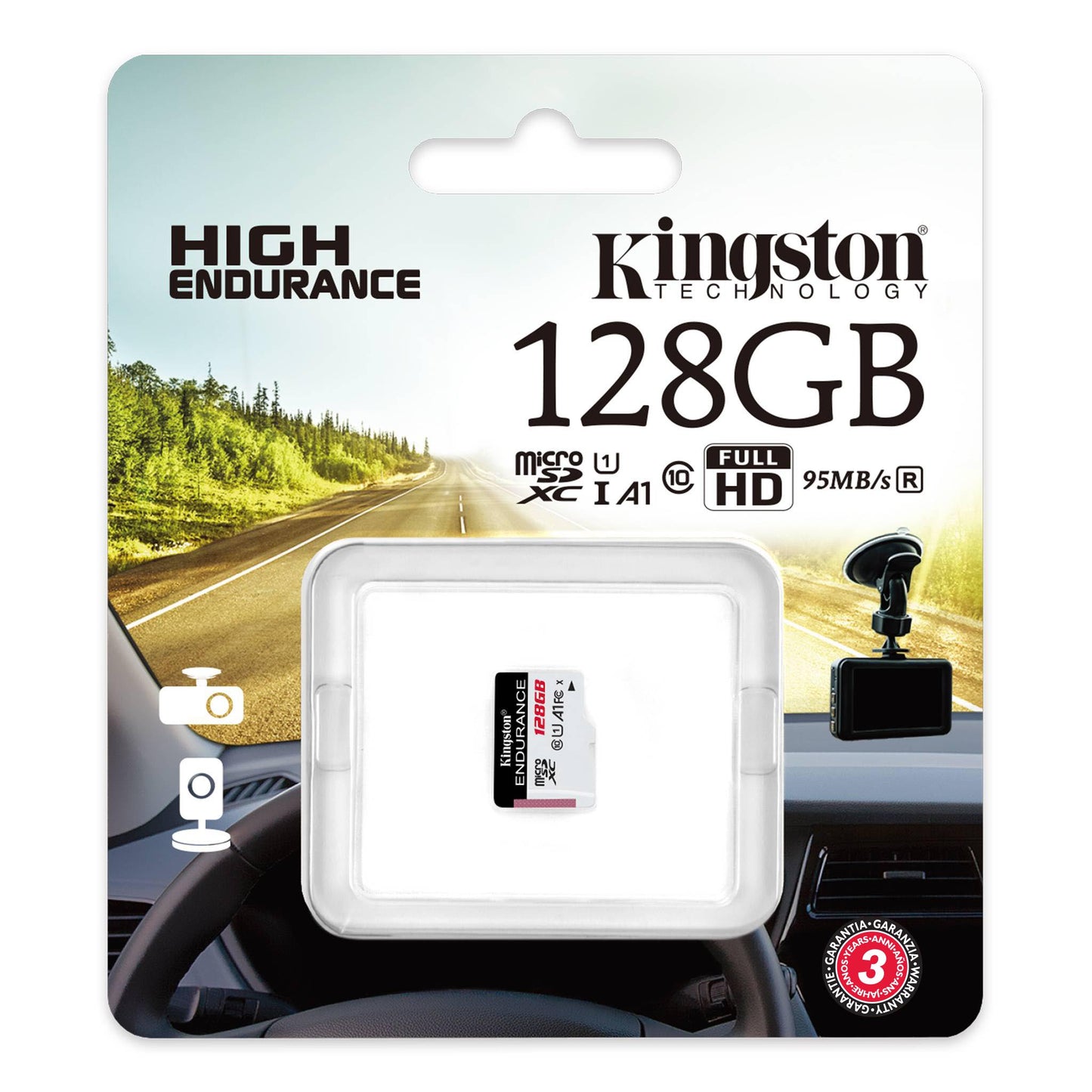 Kingston High-Endurance MicroSD (32GB/64GB/128GB), UHS-I, U1, A1, R95MB/s, W30MB/s, W45MB/S