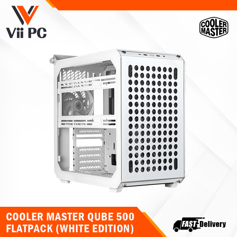 COOLER MASTER QUBE 500 FLATPACK QUBE Series ATX MID TOWER BLACK & WHITE EDITION CASE