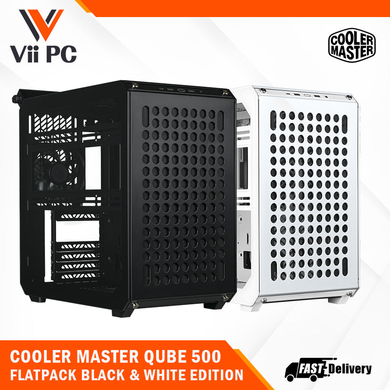 COOLER MASTER QUBE 500 FLATPACK QUBE Series ATX MID TOWER BLACK & WHITE EDITION CASE