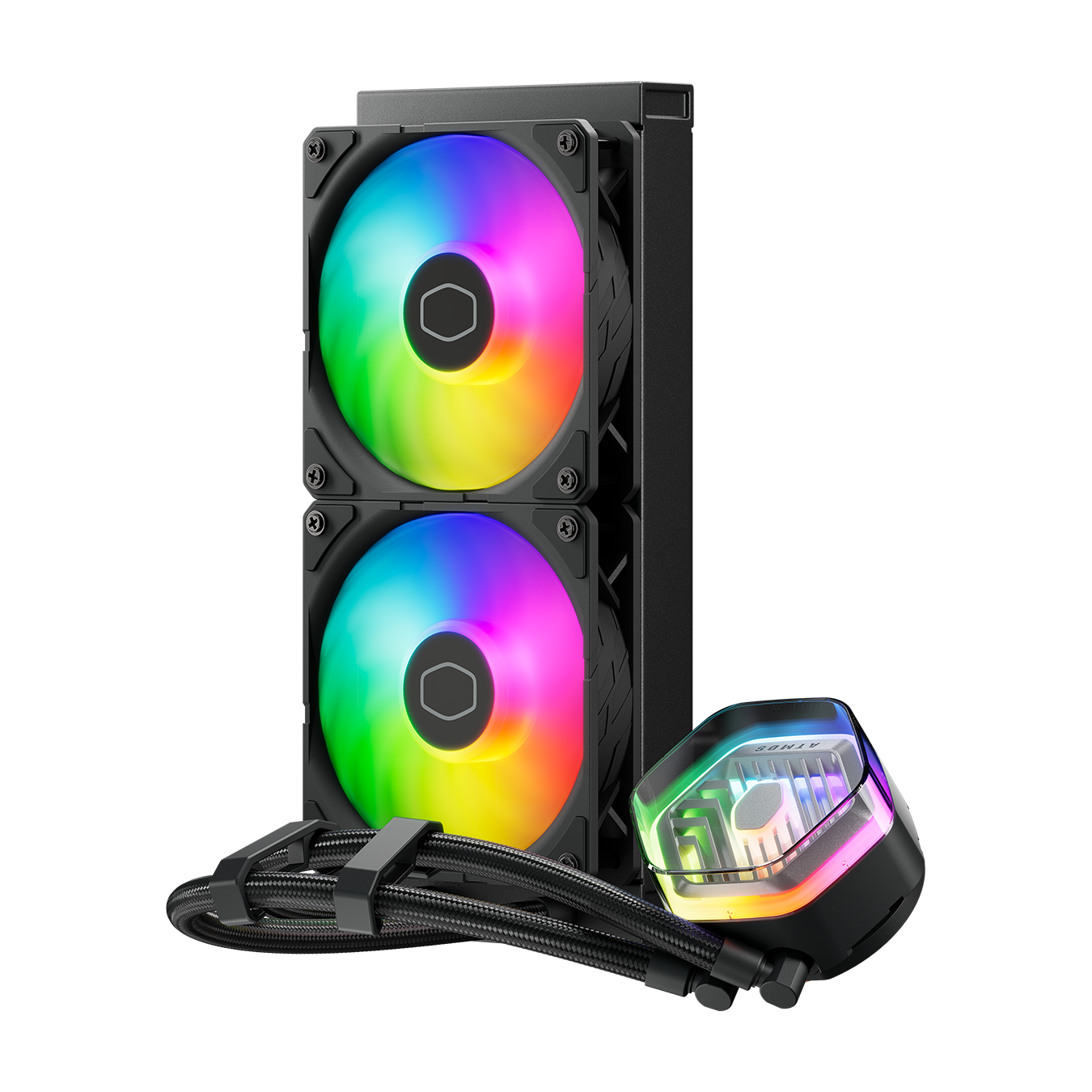 COOLER MASTER MASTERLIQUID 240/360 ATMOS ARGB CLOSE-LOOP AIO CPU LIQUID COOLER, Customize Pump, Sickleflow Edge PWM Fans, 240mm/360mm Radiator, CryoFuze (AMD AM5/AM4, Intel LGA1700/1200)