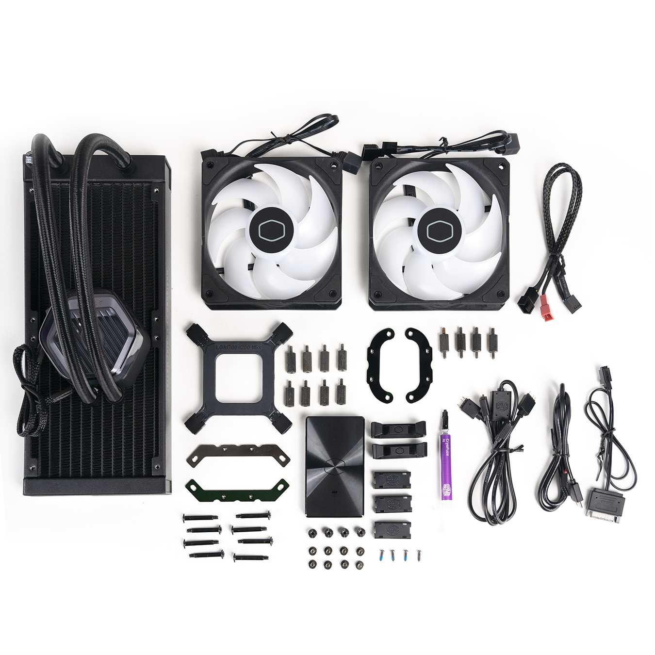 COOLER MASTER MASTERLIQUID 240/360 ATMOS ARGB CLOSE-LOOP AIO CPU LIQUID COOLER, Customize Pump, Sickleflow Edge PWM Fans, 240mm/360mm Radiator, CryoFuze (AMD AM5/AM4, Intel LGA1700/1200)