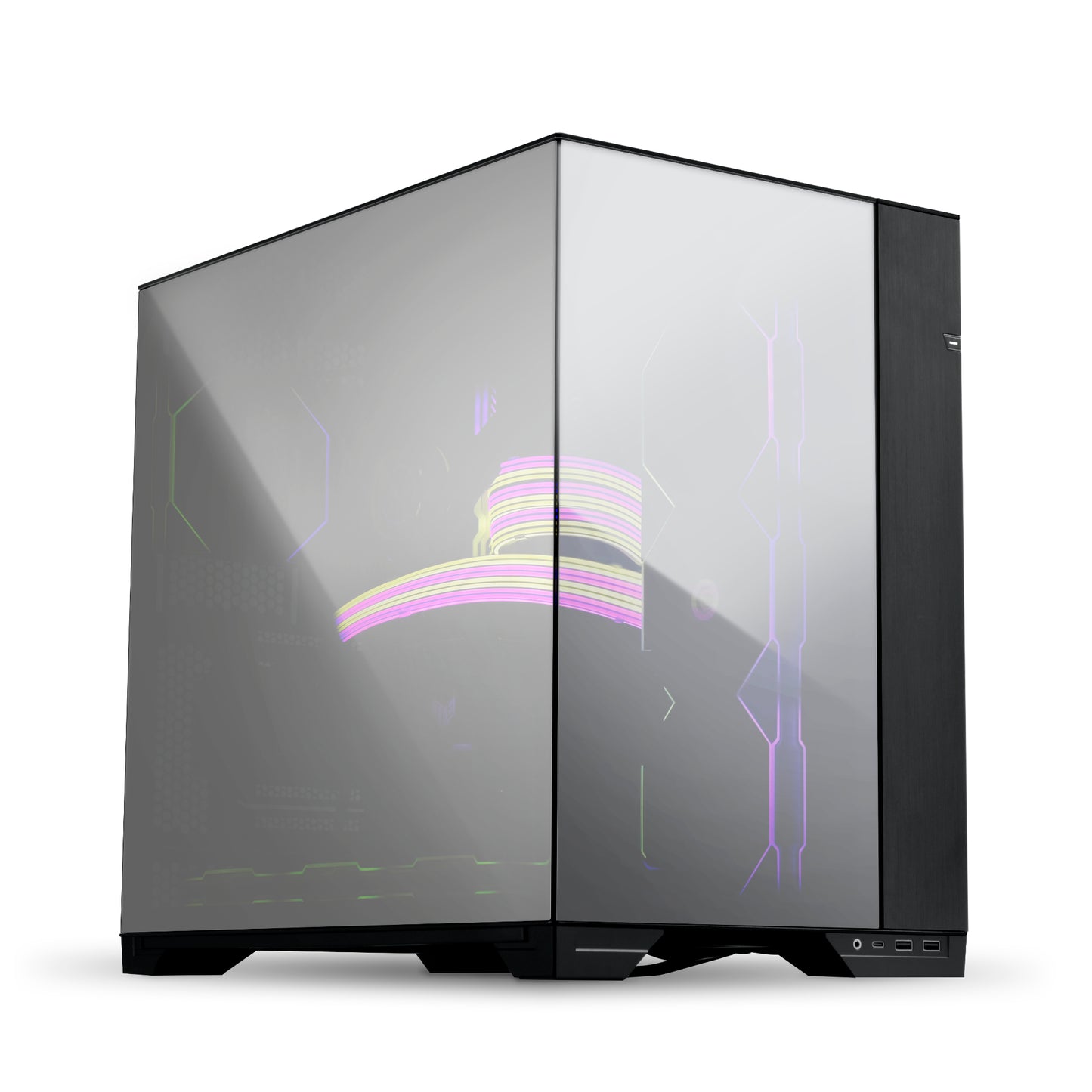 LIAN LI 011 VISION COLOR CHROME (Black Mirror Finish) - Tower Chassis
