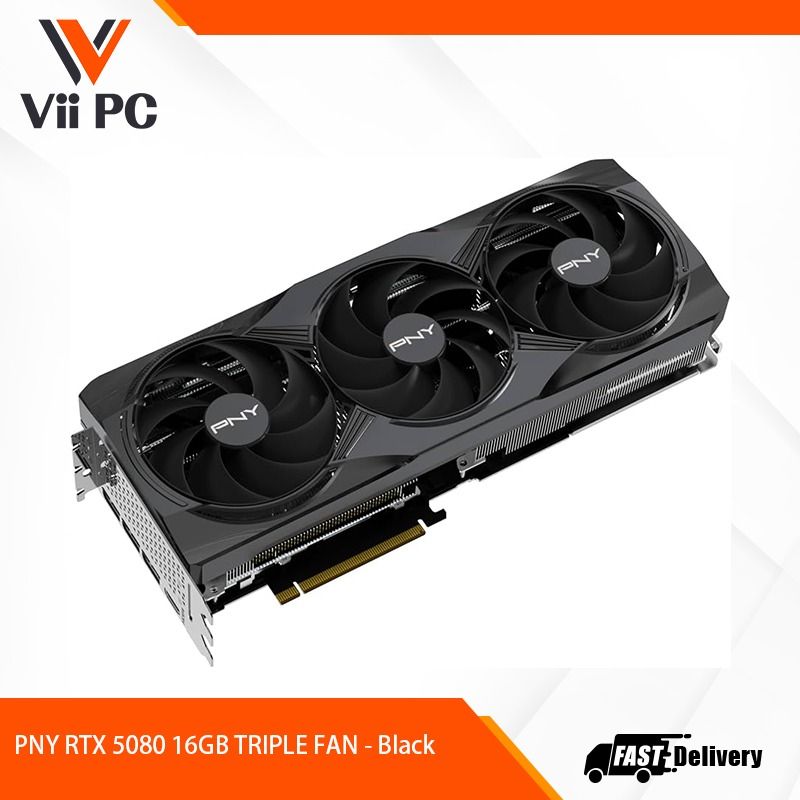PNY RTX 5080 16GB TRIPLE FAN - Black