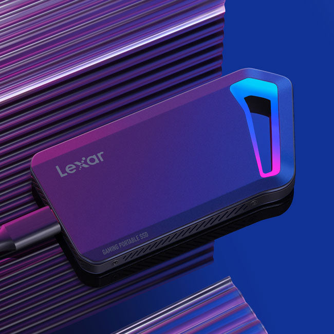 Lexar® SL660 BLAZE Gaming Portable SSD (512GB / 1TB) - Up to 2000MB/s read, up to 2000MB/s write, Superior Transfer Speed, Vibrant RGB LEDs, Exceptional durability, 256-bit AES Encryption