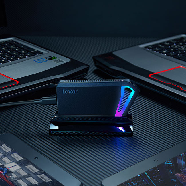 Lexar® SL660 BLAZE Gaming Portable SSD (512GB / 1TB) - Up to 2000MB/s read, up to 2000MB/s write, Superior Transfer Speed, Vibrant RGB LEDs, Exceptional durability, 256-bit AES Encryption