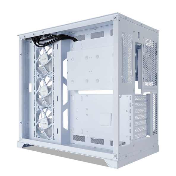 Tecware VXL EVO ATX DUAL TEMPERED GLASS CASE - ARGB , Dual Chamber Layout , Panel Locking Mechanism , Includes 4x RGB Fans , 1 Yrs Wty , BLACK / WHITE