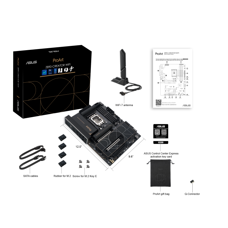 ASUS ProArt Z890-CREATOR WIFI - Intel® Core™ Ultra Processors, LGA1851 / DDR5 / WIFI 7 ATX Motherboard