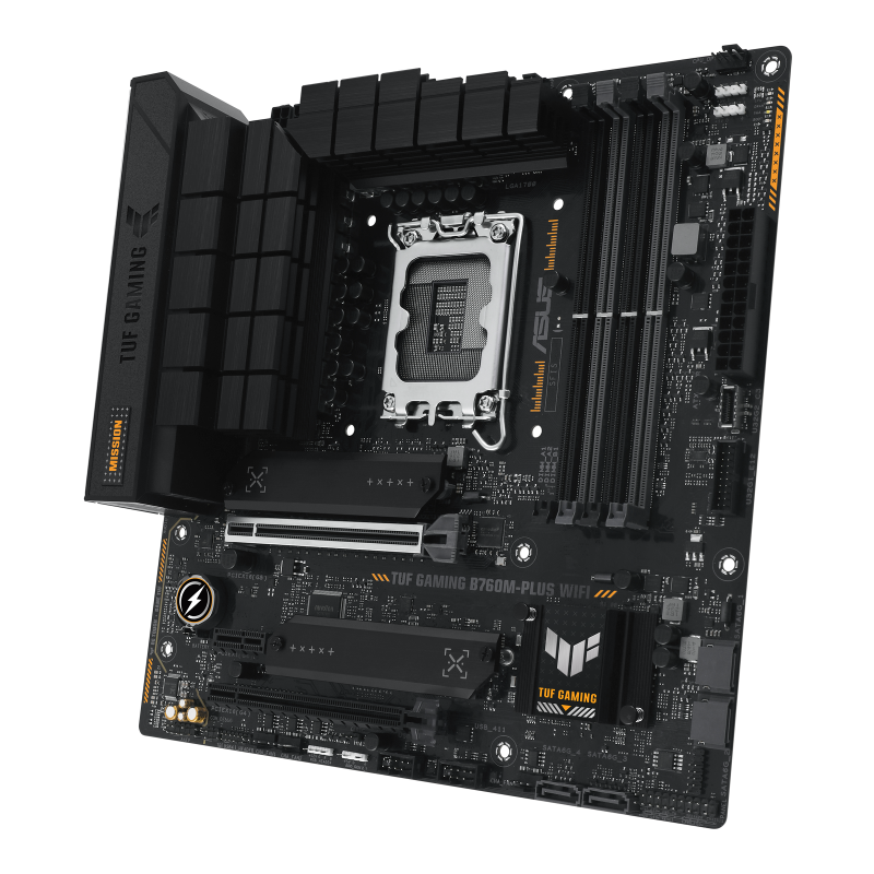 ASUS TUF GAMING LC 240 ARGB AIO CPU Liquid Cooler + ASUS TUF GAMING B760M-PLUS WIFI 6 DDR5 Intel LGA1700 MATX Motherboard (AIO Cooler BUNDLE)