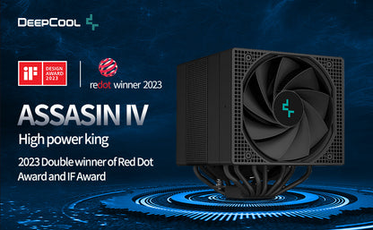 DeepCool ASSASSIN IV Premium CPU Air Cooler, Dual-Tower, 120/140mm FDB Fan Configuration, 7 Copper Heat Pipes, Quiet/Peformance Mode Switch