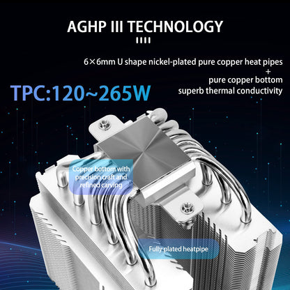 Thermalright Peerless Assassin 120 SE BLACK / BLACK ARGB / WHITE ARGB CPU Air Cooler, 6 Heat Pipes CPU Cooler, Dual 120mm TL-C12CW-S PWM Fan, AGHP Technology, for AMD AM4/AM5/Intel LGA1700/1150/1151/1155/1200