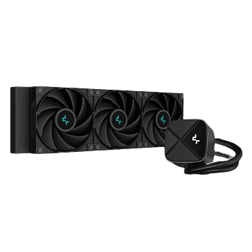 DEEPCOOL LS720S ZERO DARK CPU Liquid Cooler, 360mm, High-Performance FE120 FDB FANS, 4th GEN PUMP Powered AIOs, Hydro Bearing, White LED
