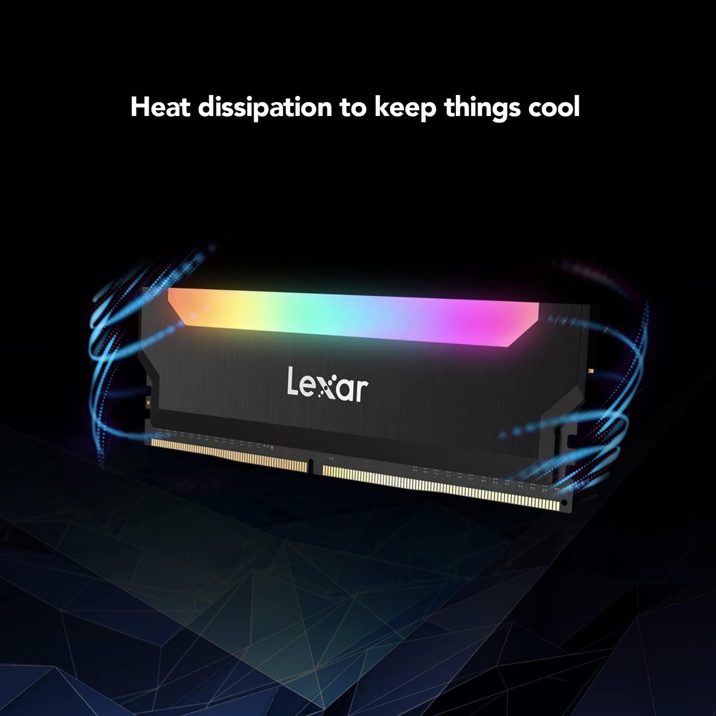 Lexar Hades 16GB Kit (8GBx2) RGB LED Lightning, DDR4 RAM 3600MHz CL18 Desktop Memory INTEL XMP 2.0 and AMD Ryzen Support