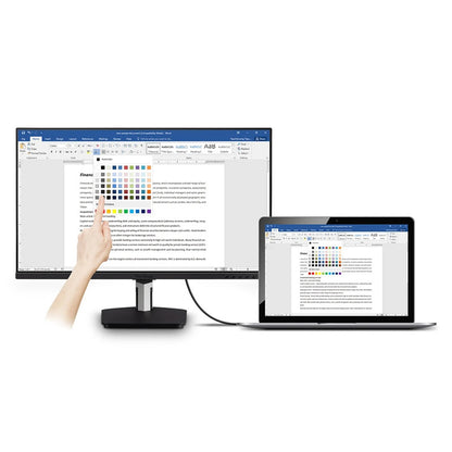 ViewSonic TD2455 24" 1080p IPS 10-Point Multi Touch Screen Monitor with Advanced Dual-Hinge Ergonomics USB C HDMI and DisplayPort Out