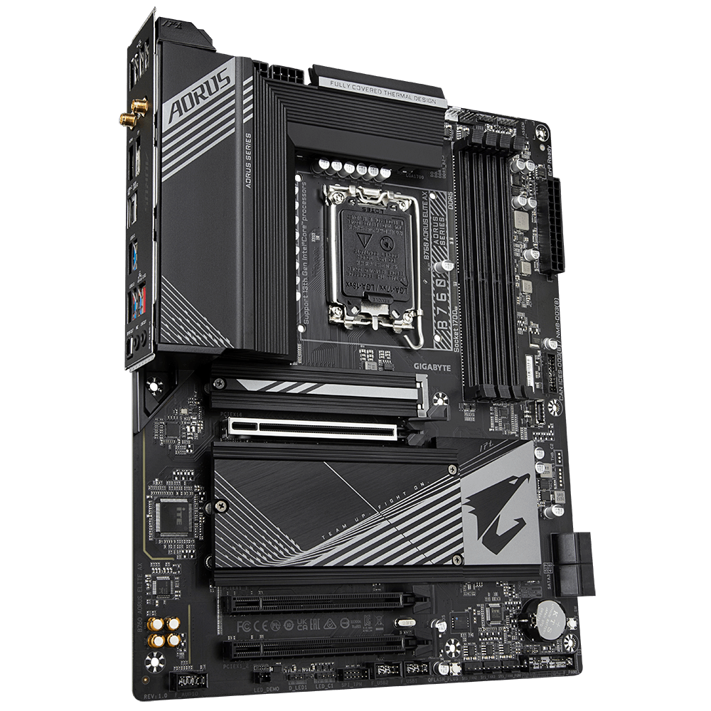 GIGABYTE B760 AORUS ELITE AX (rev. 1.x) Wi-Fi 6E DDR5 LGA 1700 M.2 PCIe 4.0 ATX Motherboard