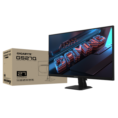 GIGABYTE GS27Q 27" SS IPS Gaming Monitor - QHD (2560x1440),1ms (MPRT), 165Hz (OC 170Hz), HDR Ready, Black Equalizer