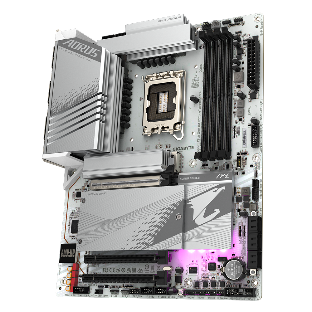 GIGABYTE Z790 AORUS ELITE AX ICE LGA1700 Socket/ICE Series/Wi-Fi 6E/PCIe 5.0/DDR5 Support/2.5GbE LAN ATX Gaming Motherboard