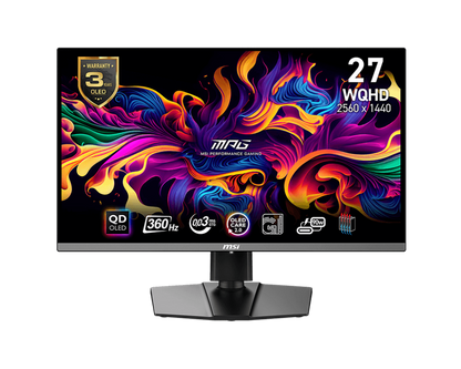 MSI MPG 271QRX 27" QD-OLED WQHD (2560x1440) / 360Hz / 0.03ms(GTG) / HDR TrueBlack400 / TypeC (90W) / 2xTypeA / 1xType B / KVM / Adjustable Gaming Monitor
