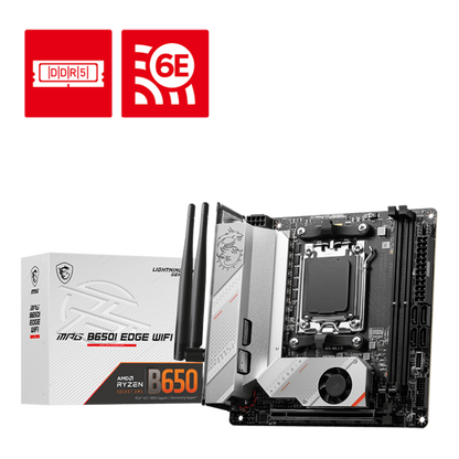 MSI MPG B650I EDGE WIFI AM5 Mini-ITX Motherboard + AMD Ryzen 7 7800X3D (AM5) Processor BUNDLE