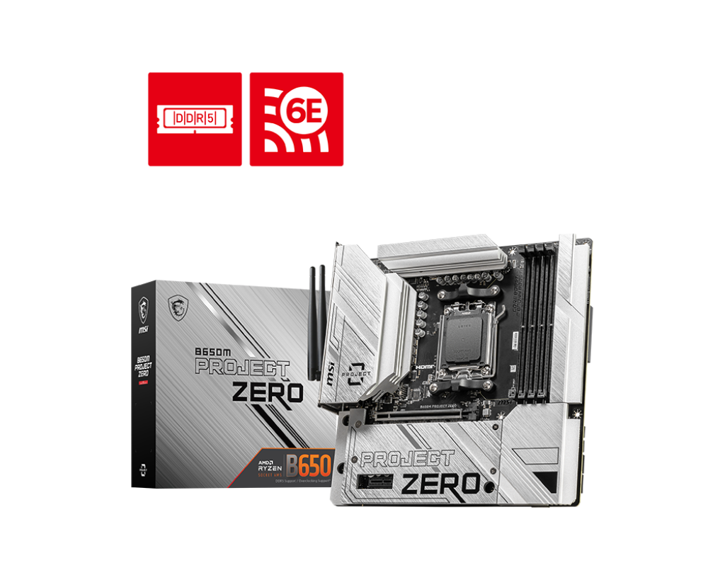 [NEW ARRIVAL] MSI B650M PROJECT ZERO WiFi 6E DDR5 AM5 MATX Motherboard