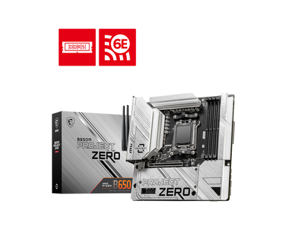 [NEW ARRIVAL] MSI B650M PROJECT ZERO WiFi 6E DDR5 AM5 MATX Motherboard
