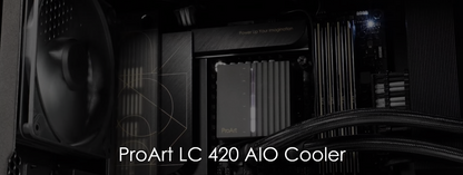 ASUS ProArt LC 420 ALL-IN-ONE CPU LIQUID COOLER w illuminated system status meter & 3 Noctua NF-A14, PWM 140mm fans