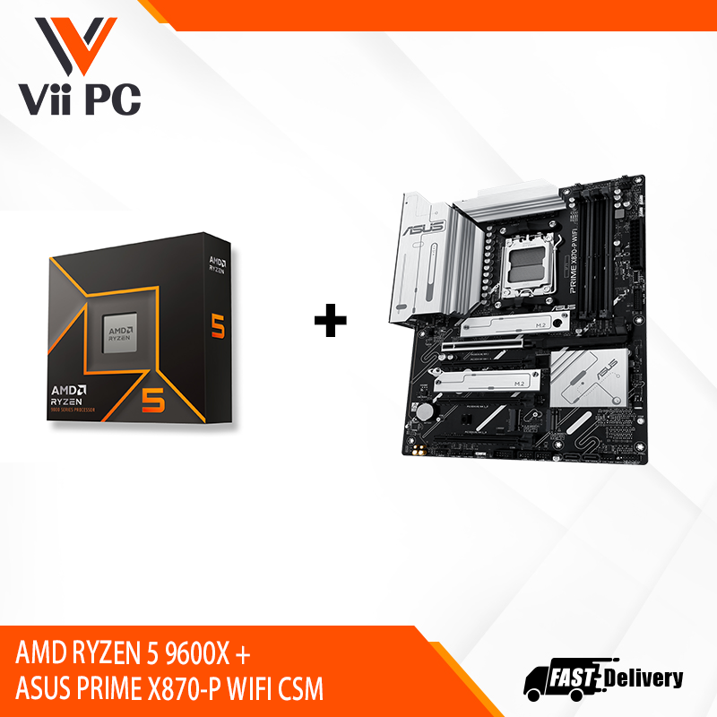 AMD RYZEN 5 9600X + ASUS PRIME X870-P WIFI CSM BUNDLE