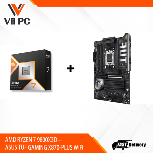 AMD RYZEN 7 9800X3D + ASUS TUF GAMING X870-PLUS WIFI BUNDLE