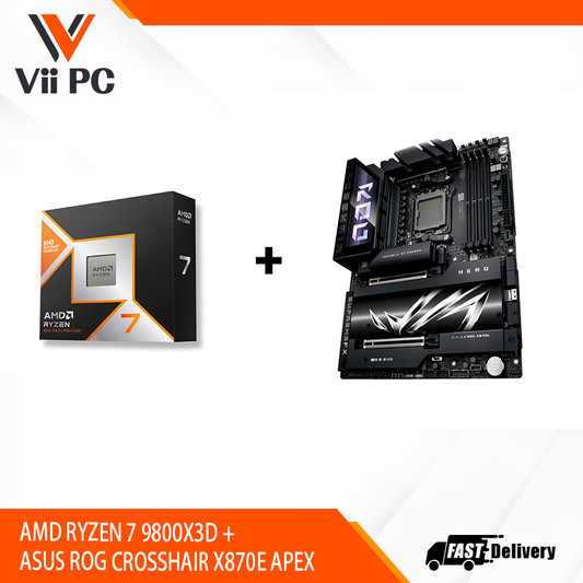 AMD RYZEN 7 9800X3D + ASUS ROG CROSSHAIR X870E APEX BUNDLE