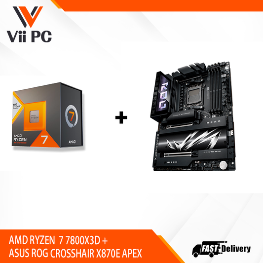 AMD RYZEN 7 7800X3D + ASUS ROG CROSSHAIR X870E APEX BUNDLE