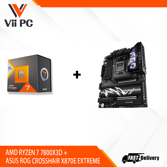 AMD RYZEN 7 7800X3D + ASUS ROG CROSSHAIR 870E EXTREME BUNDLE