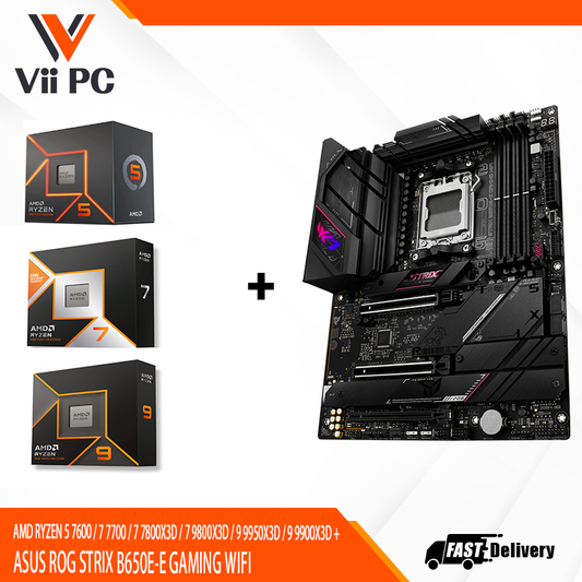 AMD RYZEN 5 7600 / 7 7700 / 7 7800X3D / 7 9800X3D / 9 9950X3D / 9 9900X3D + ASUS ROG STRIX B650E-E GAMING WIFI