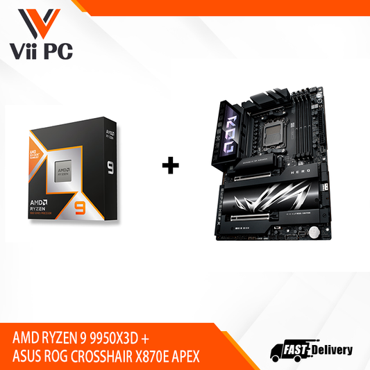 AMD RYZEN 9 9950X3D + ASUS ROG CROSSHAIR X870E APEX BUNDLE