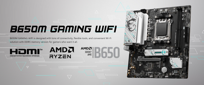 MSI B650M GAMING WIFI Socket AM5 2x M.2 Motherboard