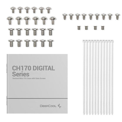 DeepCool CH170 Digital ITX Desktop PC Case (Black/White)