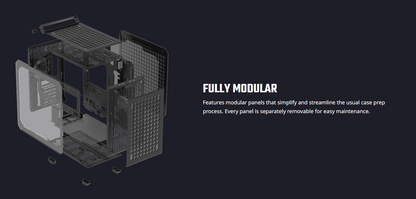 COOLER MASTER QUBE 500 FLATPACK QUBE Series ATX MID TOWER BLACK & WHITE EDITION CASE