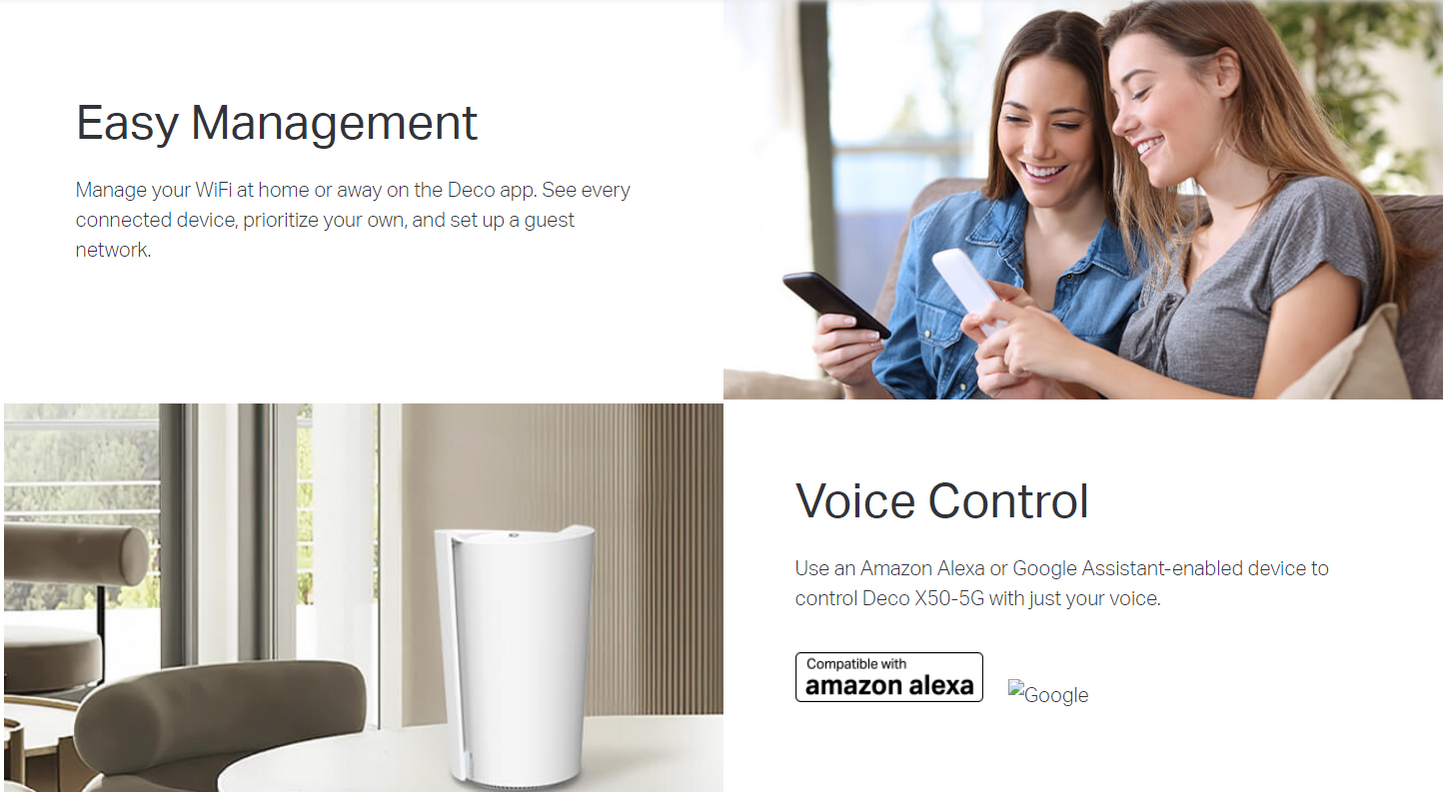TP-LINK DECO X50-5G AX3000 Whole Home Mesh Wi-Fi 6 Gateway