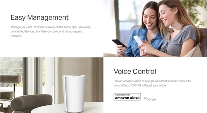 TP-LINK DECO X50-5G AX3000 Whole Home Mesh Wi-Fi 6 Gateway