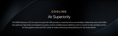 ASUS ProArt PA602 E-ATX Mid Tower - 420mm radiator support, one 140mm and two 200mm pre-installed system fans