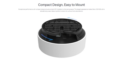 TP-LINK DECO X50-PoE AX3000 Whole Home Mesh WiFi 6 System with PoE - 3 Pack