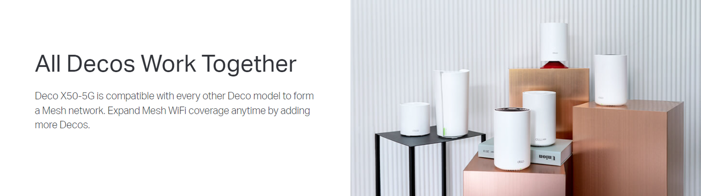 TP-LINK DECO X50-5G AX3000 Whole Home Mesh Wi-Fi 6 Gateway