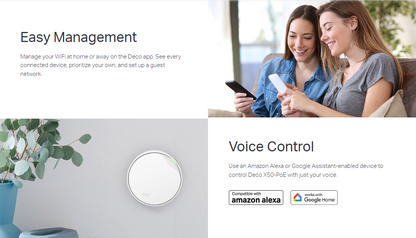 TP-LINK DECO X50-PoE AX3000 Whole Home Mesh WiFi 6 System with PoE - 3 Pack