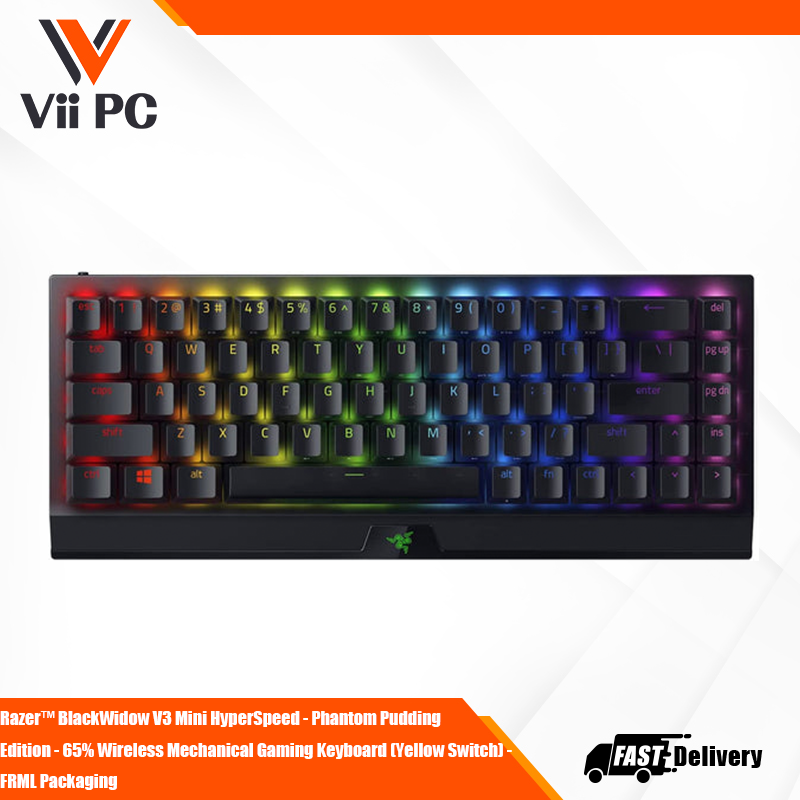 Razer™ BlackWidow V3 Mini HyperSpeed - Phantom Pudding Edition - 65% Wireless Mechanical Gaming Keyboard (Yellow Switch) - FRML Packaging