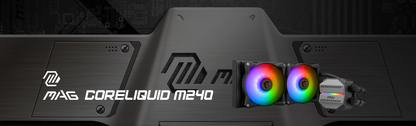 MSI MAG CORELIQUID M240 240mm Radiator/ARGB Fan/ARGB Block/3 Yrs Wty