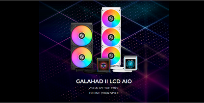 Lian Li Galahad II LCD AIO 280 CPU Liquid Cooler Black/White - 5 yrs Wty (2yrs for Fan)