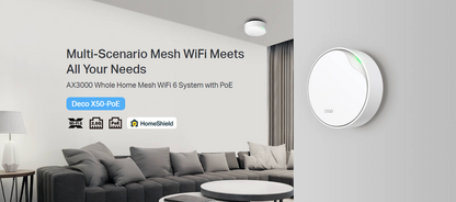 TP-LINK DECO X50-PoE AX3000 Whole Home Mesh WiFi 6 System with PoE - 3 Pack